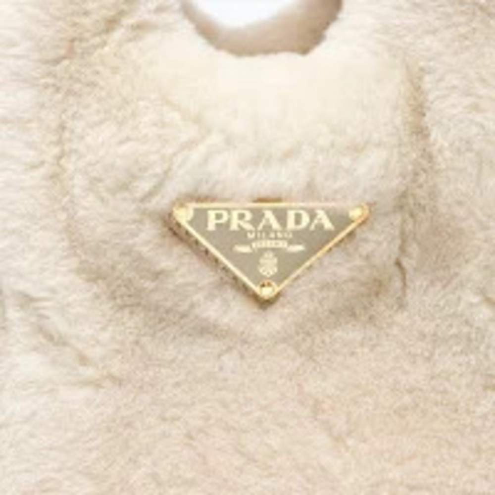 Prada Sheep Fur Handbag Beige - Picture 9 of 13